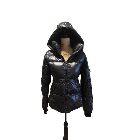 S13 New York black puffer winter coat, size medium - Picture 1 of 5